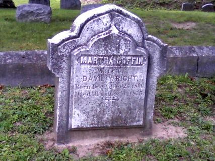 Tombstone of Martha Coffin Wright